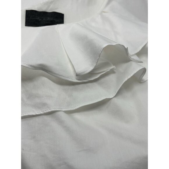 NWT Sunday in Brooklyn Anthropologie White Ruffle One Shoulder Mini Dress Sz S - Picture 5 of 11